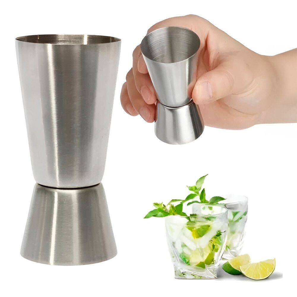 Dosador Duplo 30ml 60ml Inox Bebidas Medidor 9,5x4x4,5cm