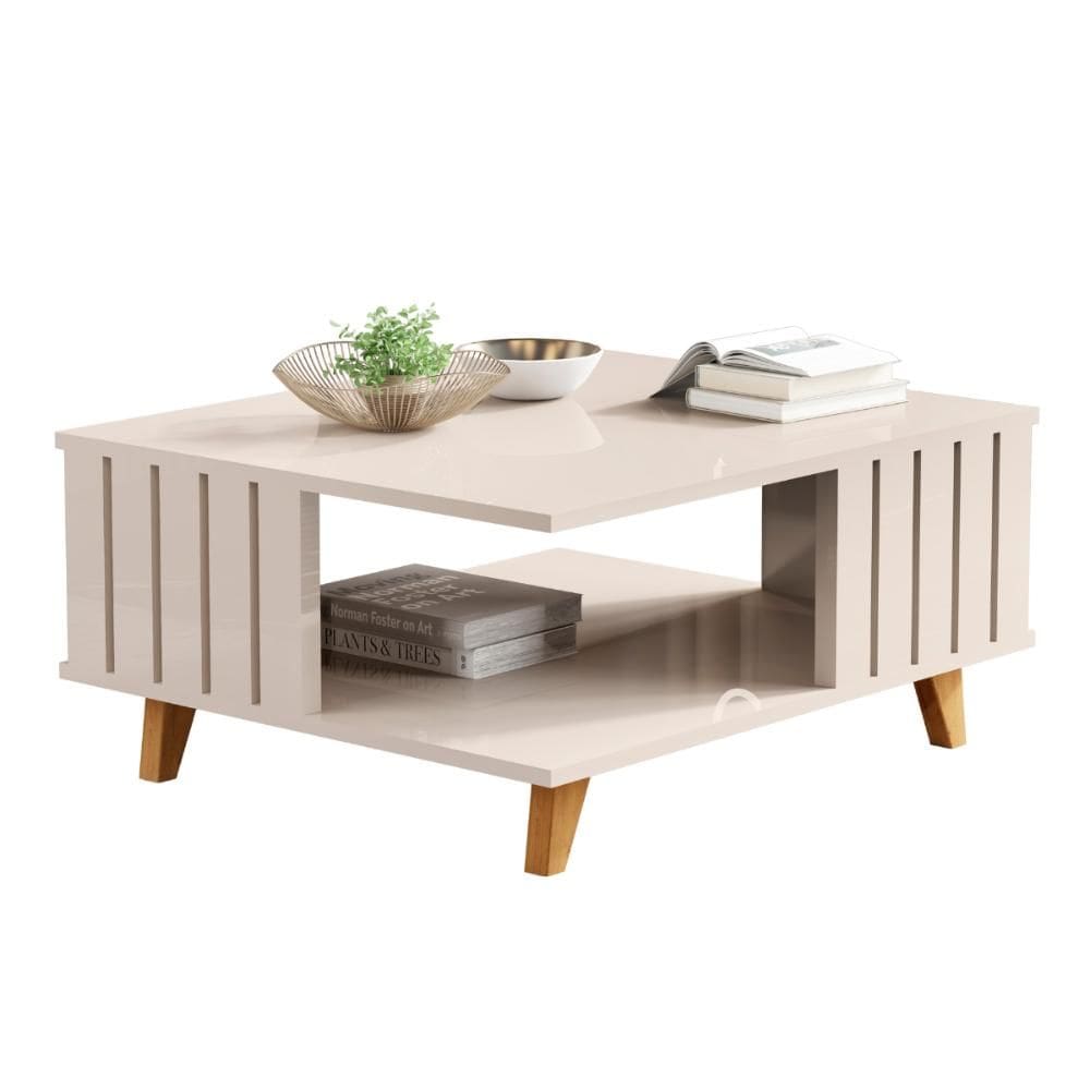 Mesa De Centro Ripada Açaí Off White JB Bechara
