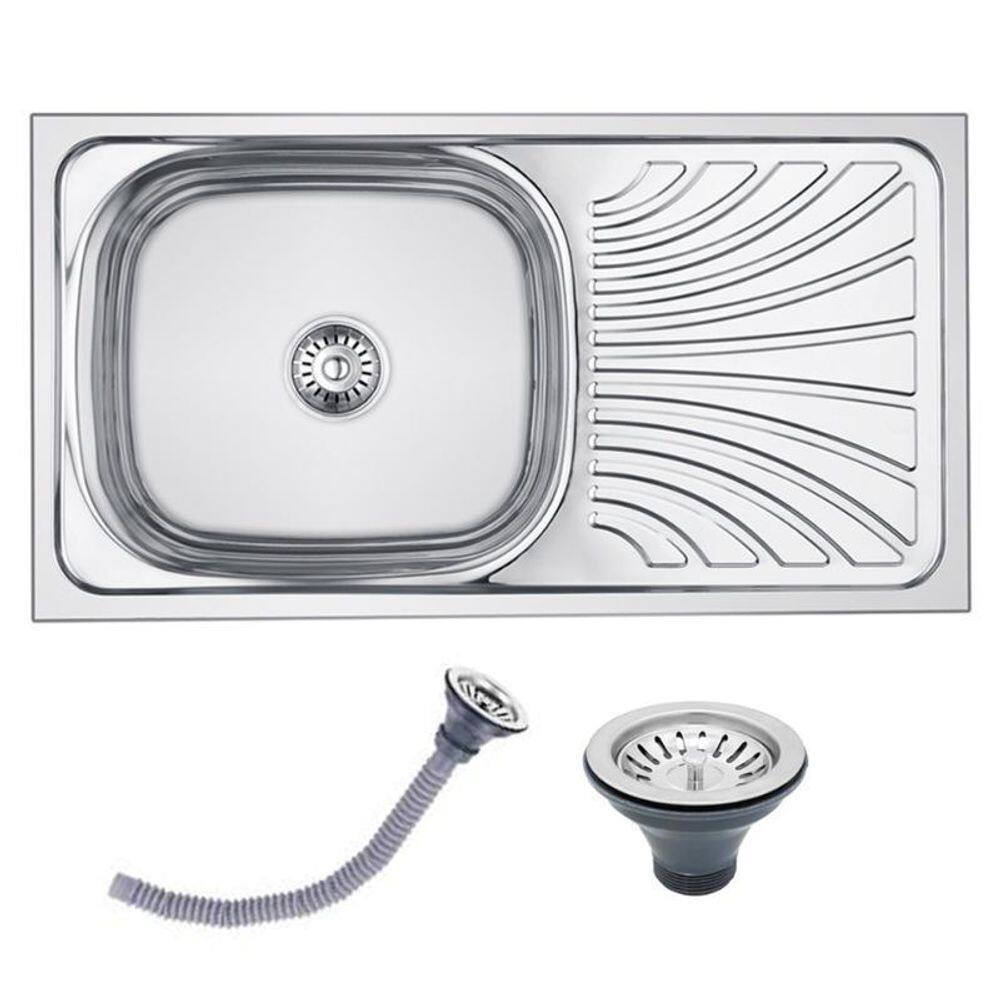 Cuba De Cozinha Gourmet Sobrepor Embutir Pia 75X40 Aço Inox