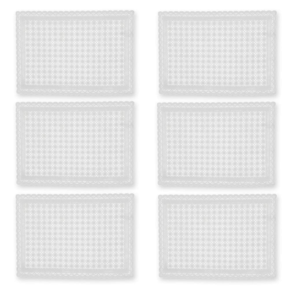 Toalha De Geladeira Pvc Rendado Kit 06 Pçs Circulos Fl1521