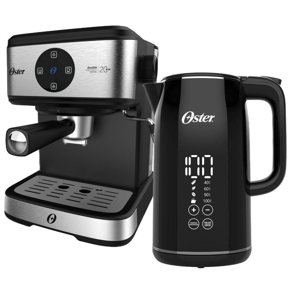 Kit Espresso Oster - Cafeteira Double E Chaleira Digital 1,7L 220V