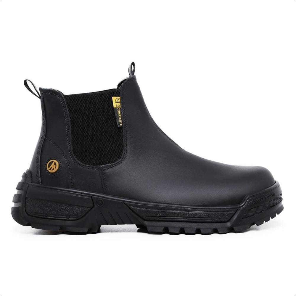 Bota Masculina em Couro Trabalho Confortável Versátil