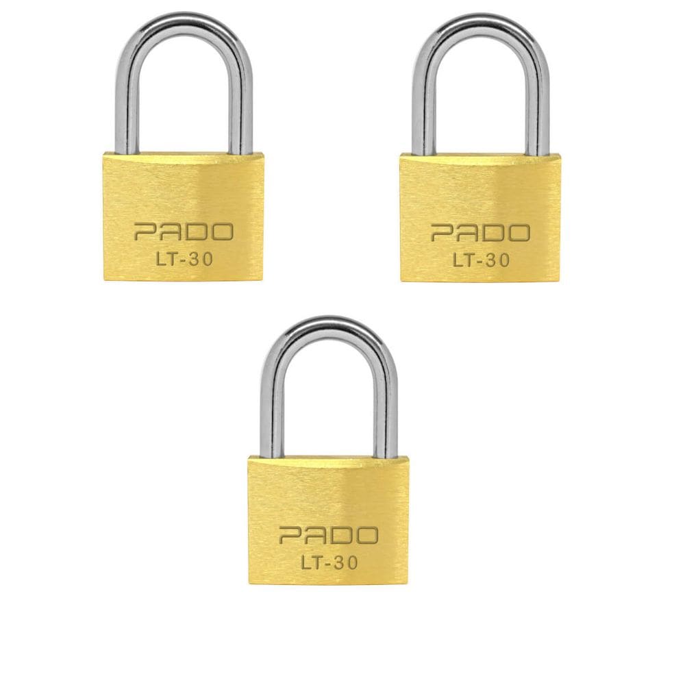 Kit 3 Unidades Cadeado Latão 30mm Pado Segredos Diferentes