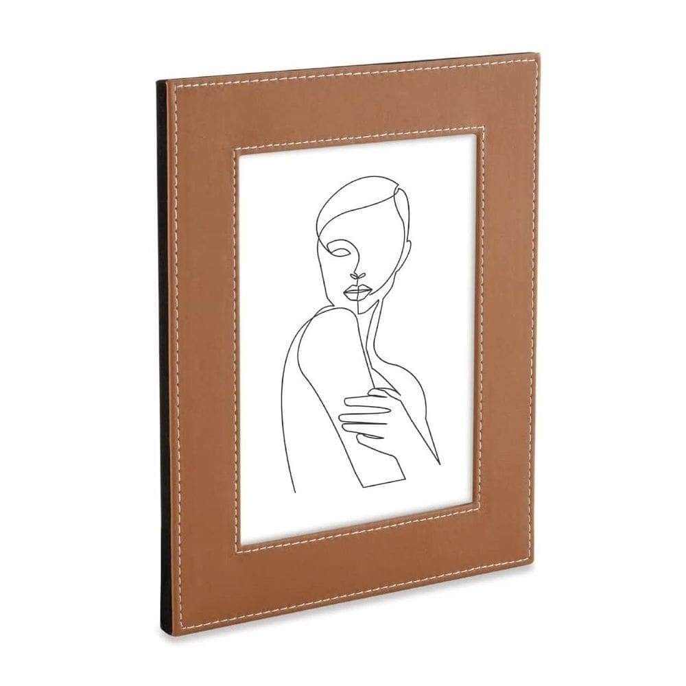 Porta Retrato C/Revestimento PU Marrom 20x25 Mart