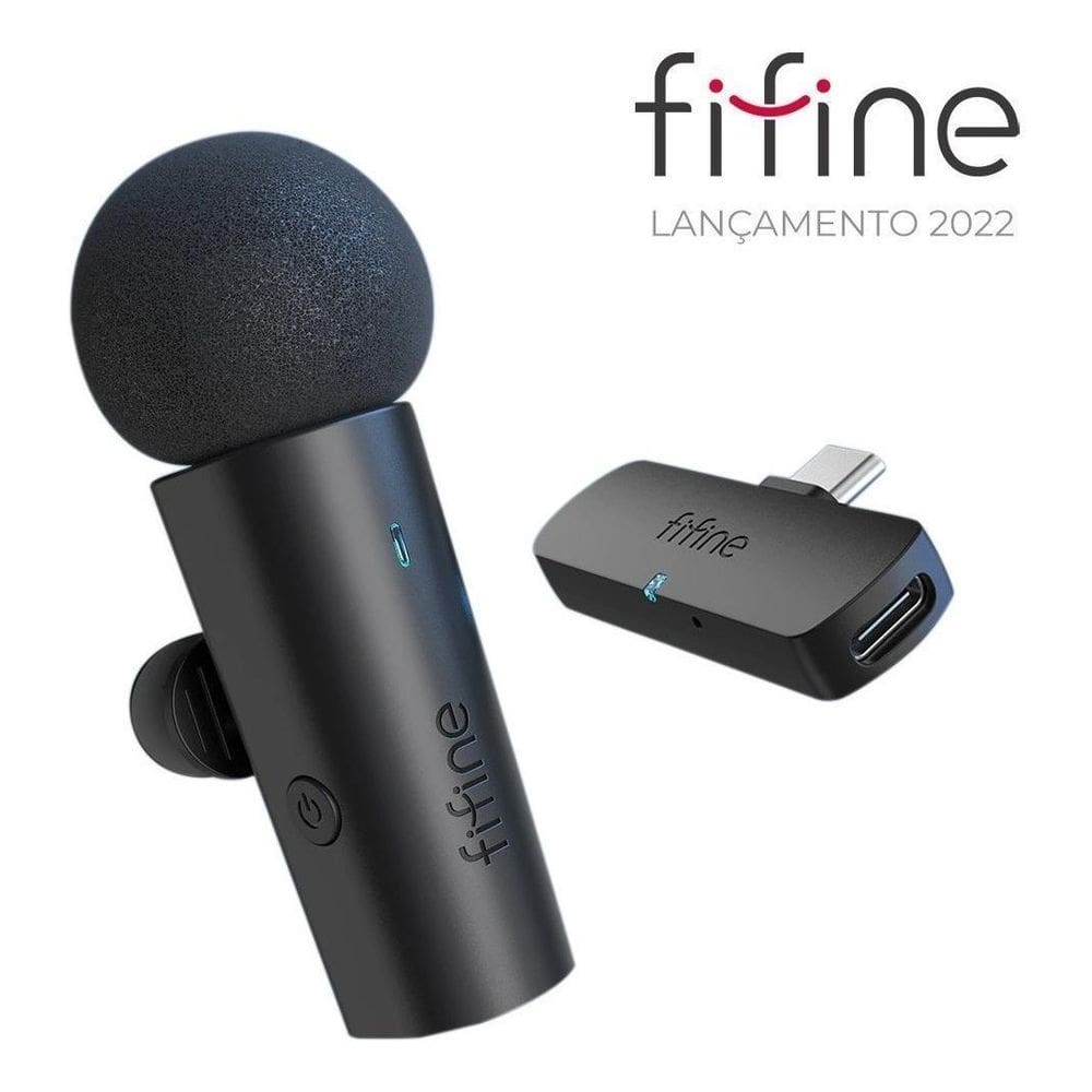 Fifine M6 Microfone S/Fio Lapela Para Celular Android 2.4G Homologação: 26571106163