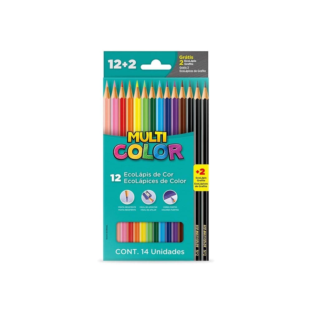 Lápis de Cor Faber-Castell Multi Pastel Color 12 Cores