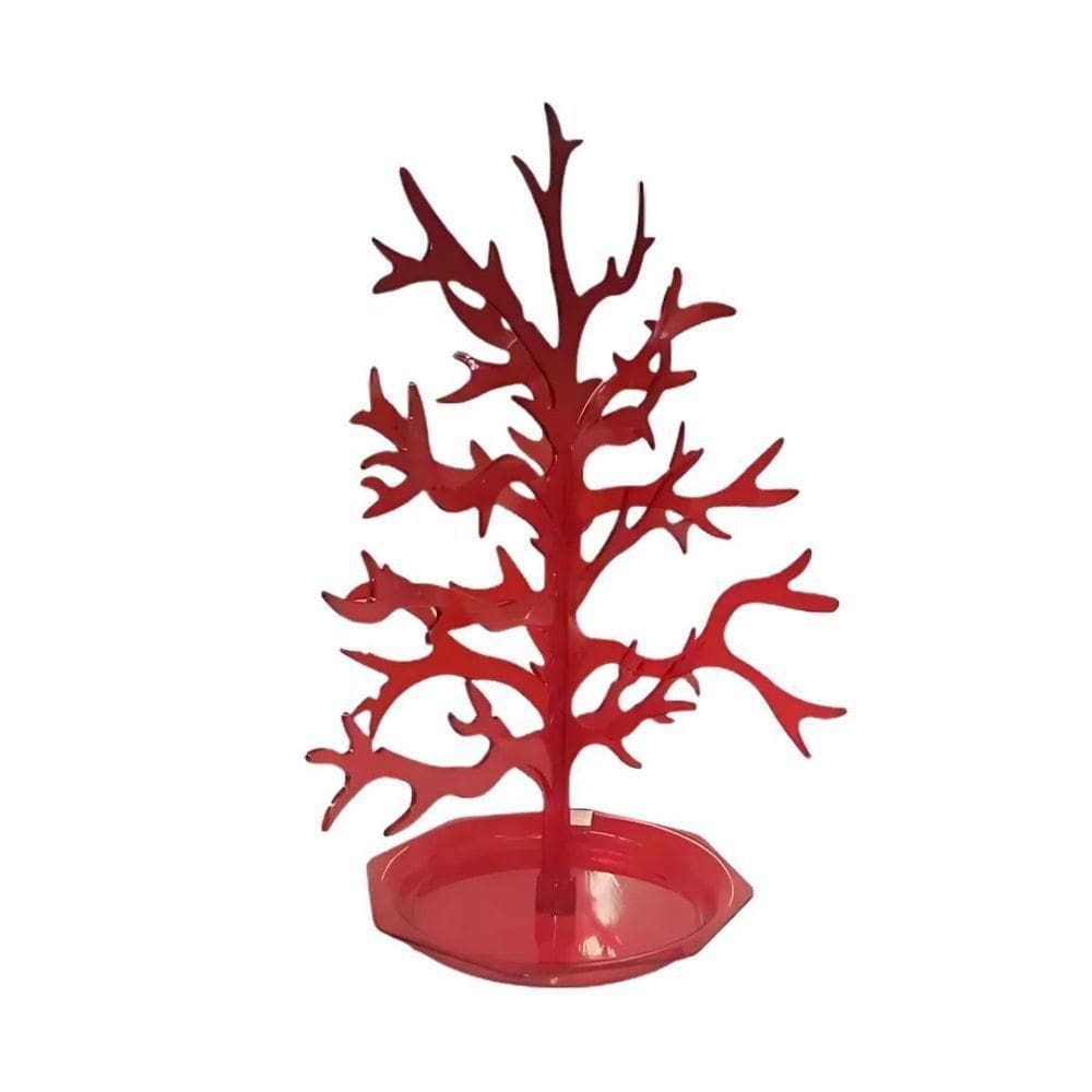 Árvore Acrílica Vermelha Transparente Para Doces - 30cm