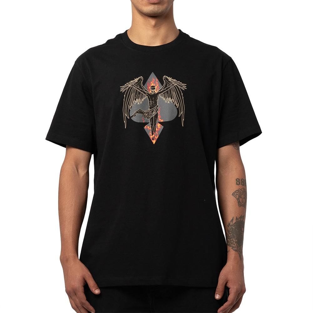 Camiseta MCD Anjo Fogo Espada WT25 Masculina Preto