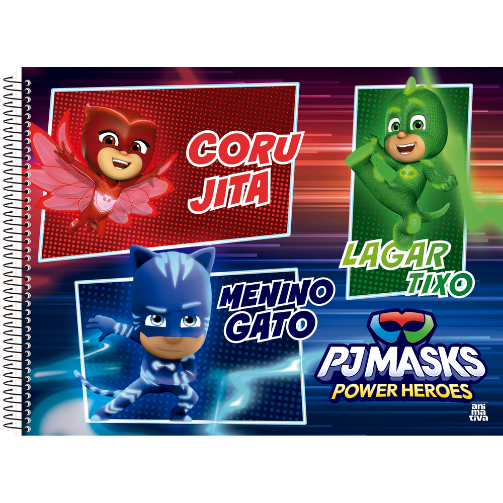 Caderno Desenho 60 Folhas PJ Masks Animativa 5153