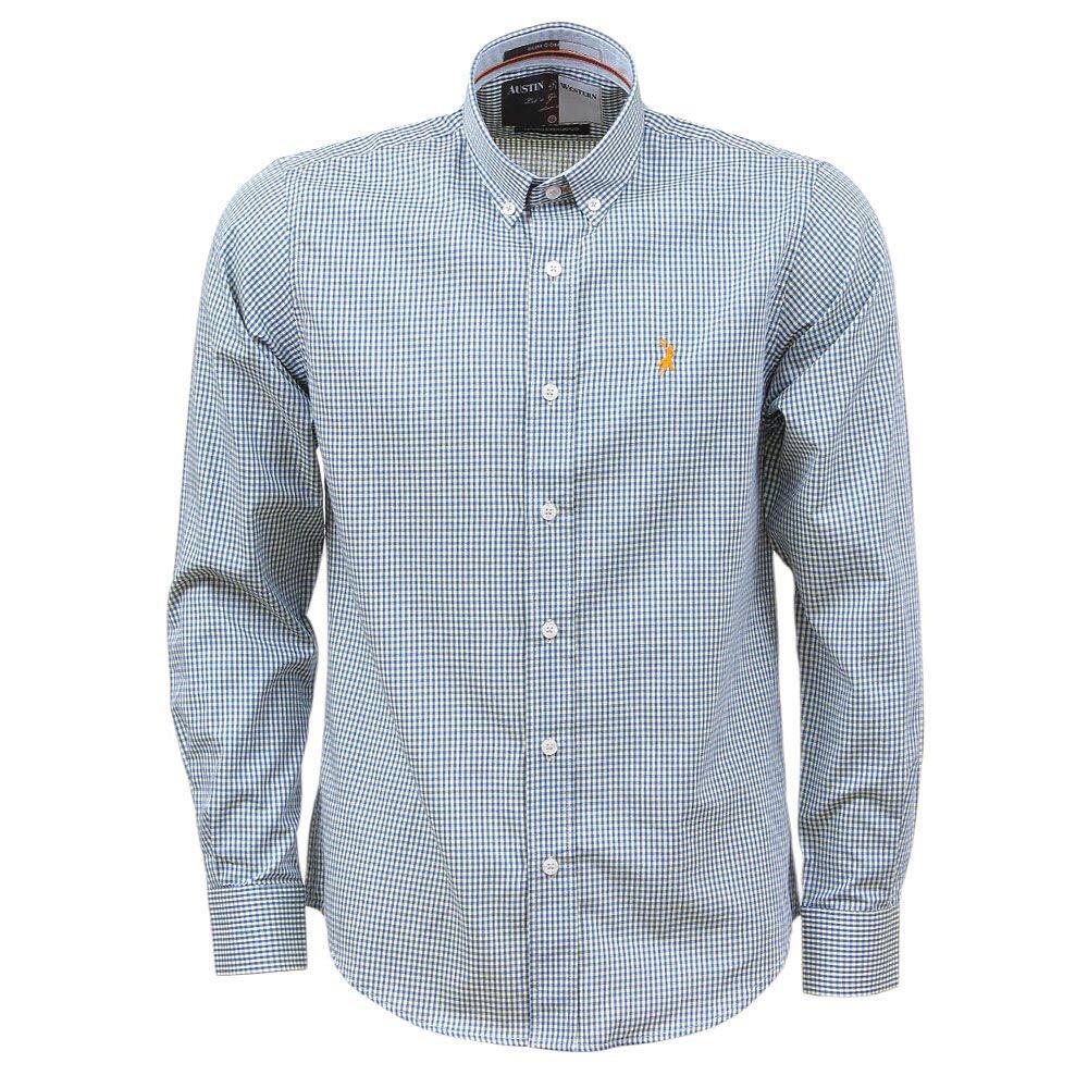 Camisa Masculina Verde Manga Longa Austin 37946
