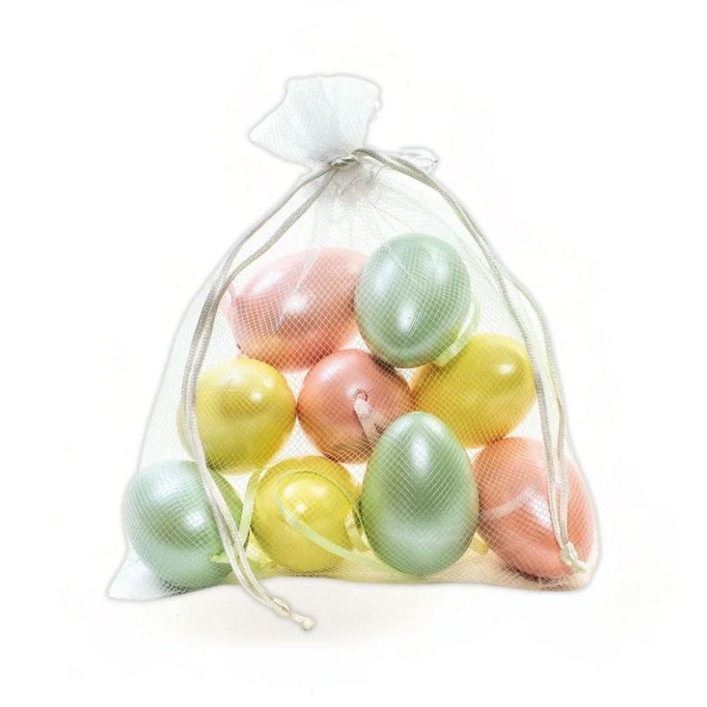 Ovos Páscoa Artifciais Perolados Decoração Para Pendurar - 9 Un