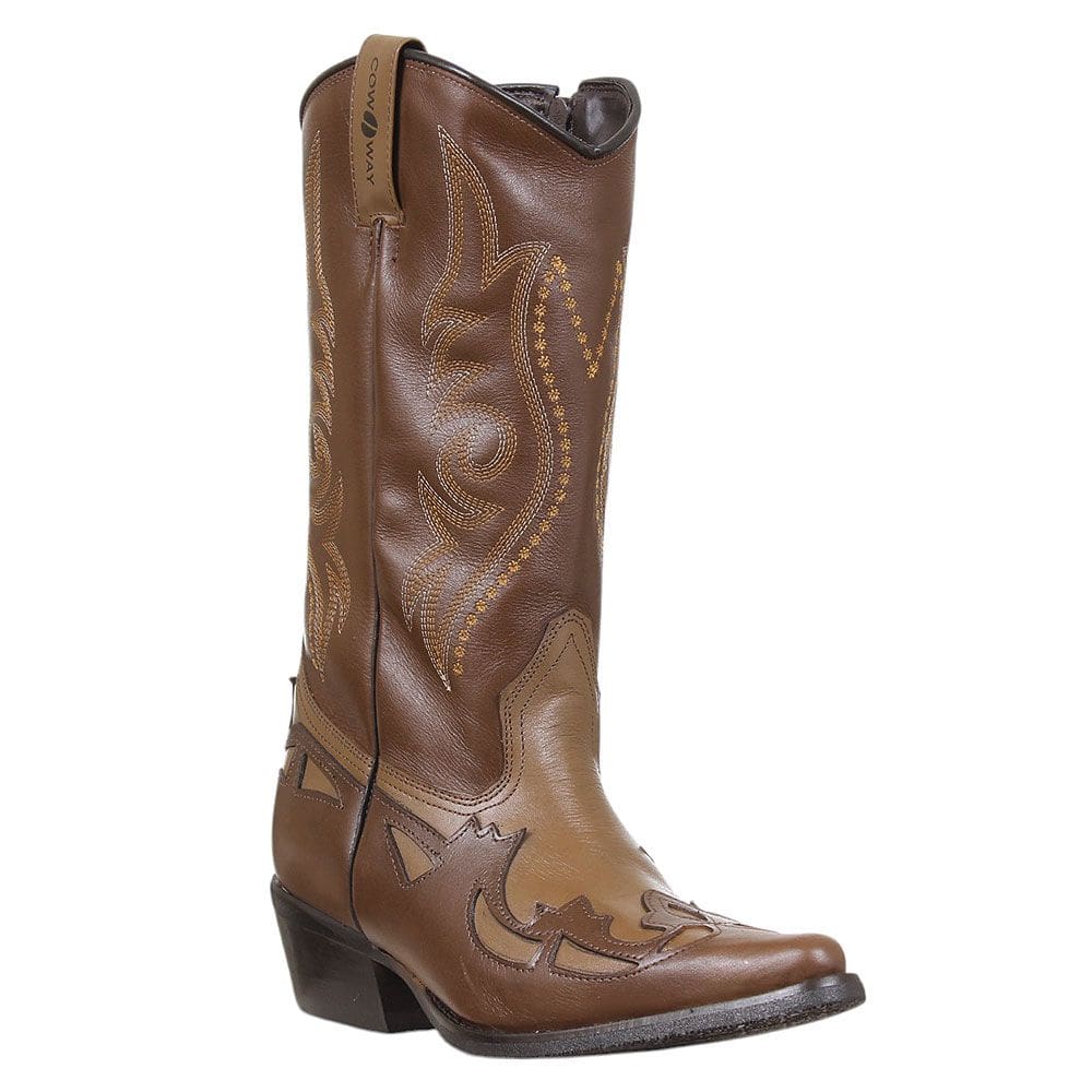 Bota Feminina Bico Fino Marrom Cow Way 37897