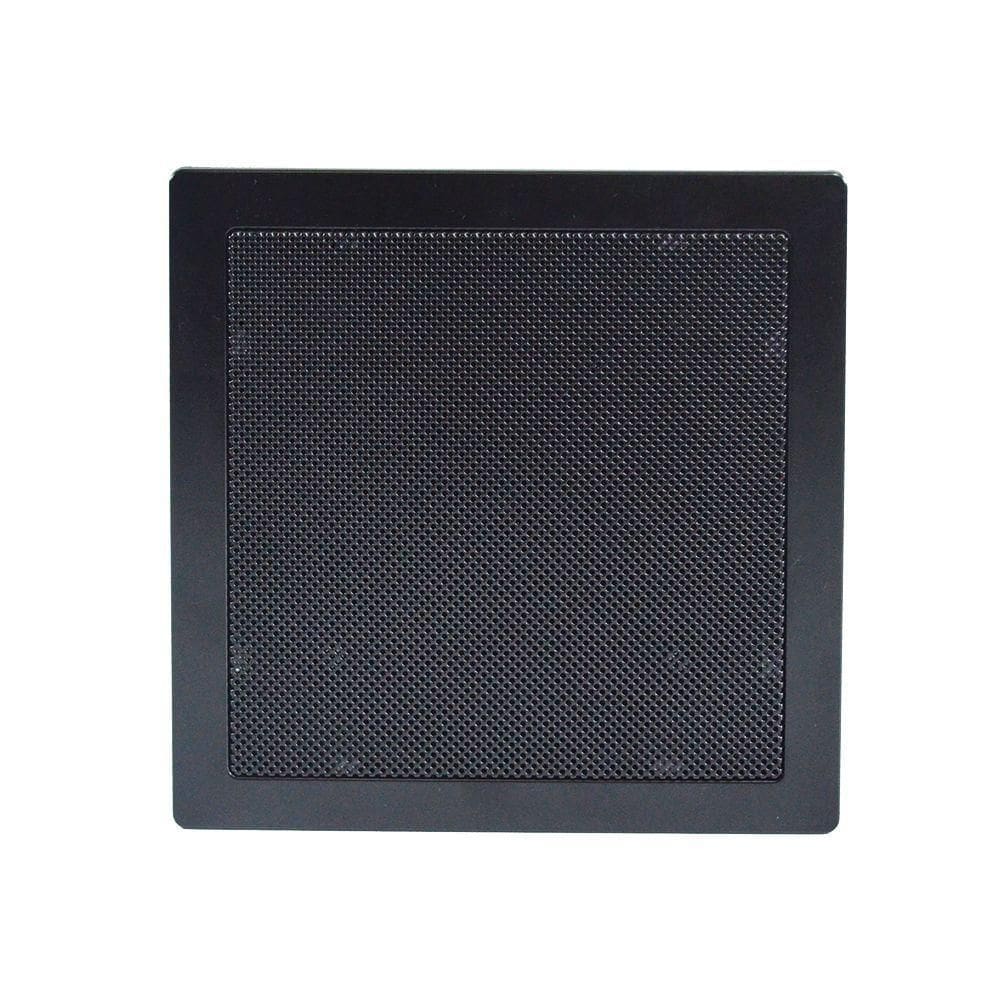 Arandela Quadrada Plastica 6polegadas Difusor 30rms 8r Preto