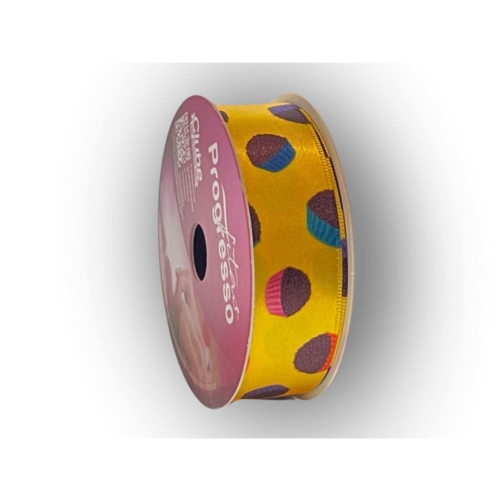 Fita Cetim Estampada 22mm 107 Brigadeiros 10 metros