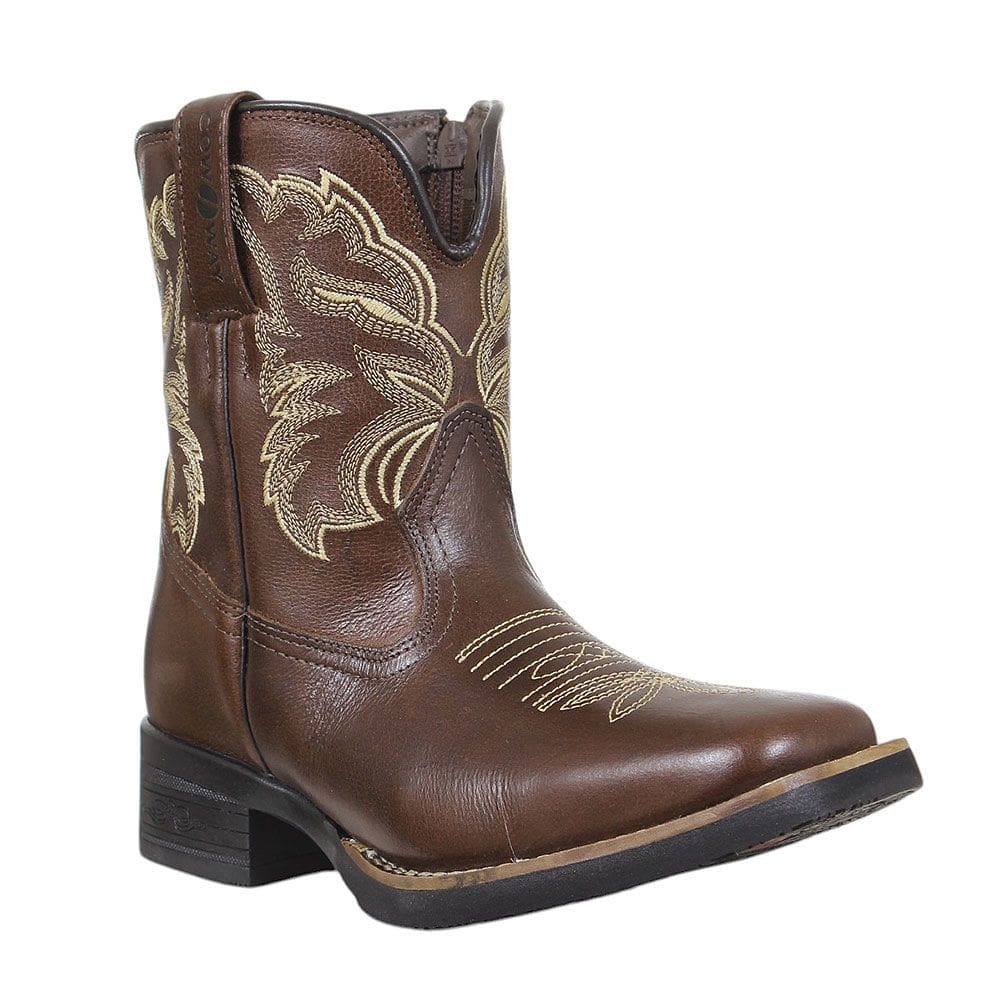 Bota Feminina Marrom Bico Quadrado Cow Way 37889