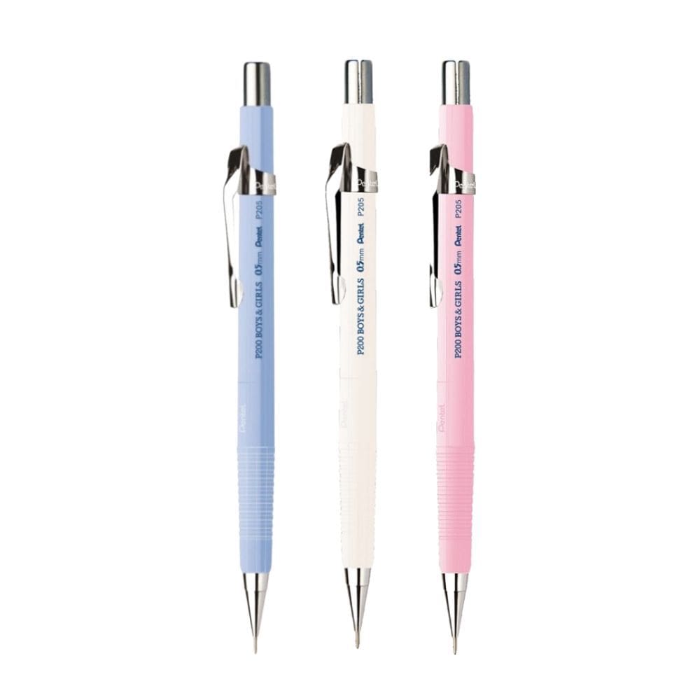 Kit 03 Lapiseiras PENTEL 0.5mm Sharp Boys & Girls P205