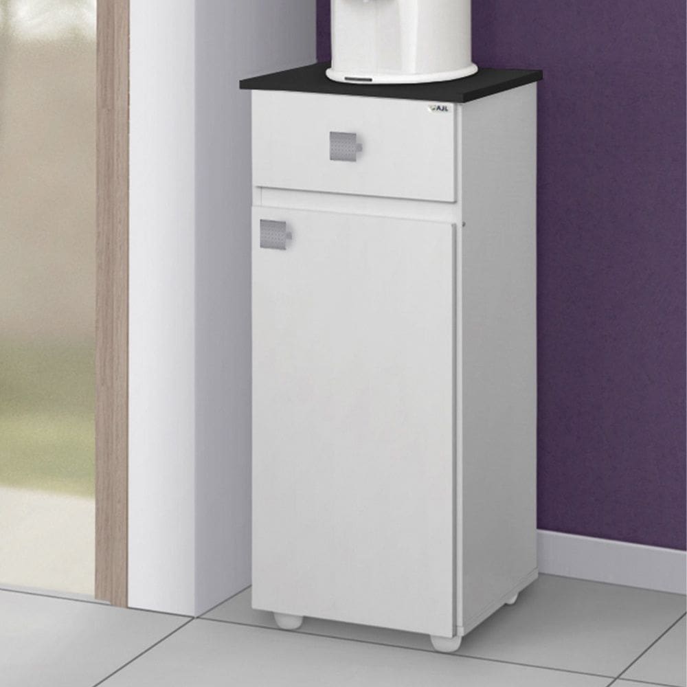 Balcão Karol Branco Preto AJL Móveis