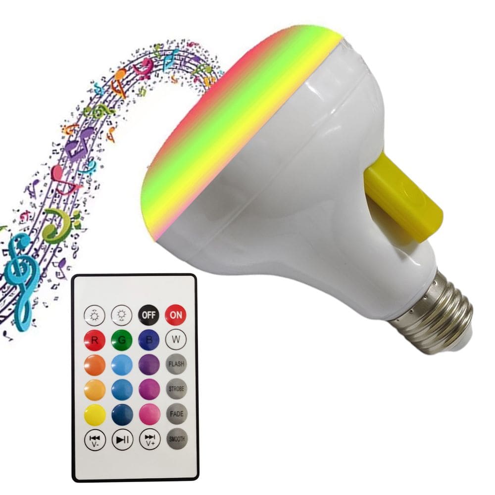 Luminaria Lampada Musical RGB USB Bluetooth Som Controle Remoto Evento Festa Iluminaçao Comemoraçao