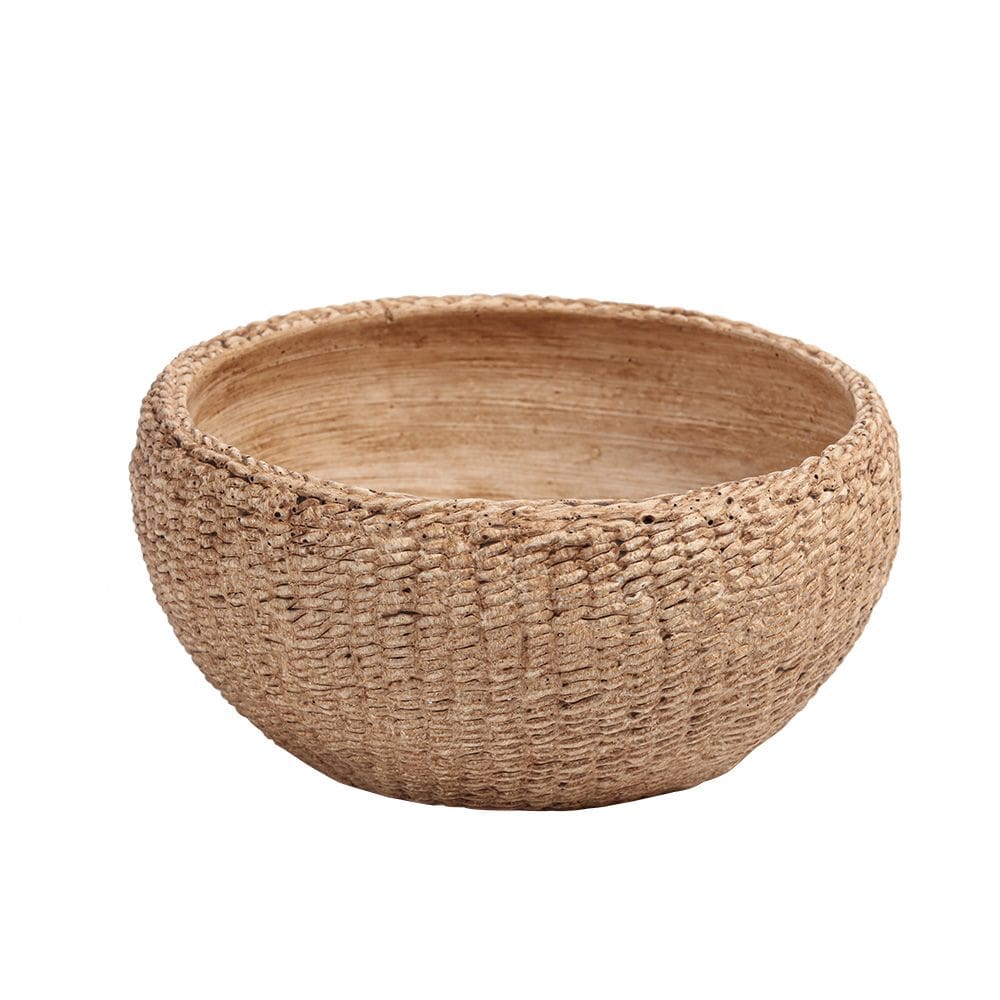 Vaso Decorativo Tramado em Cimento Marrom 8cm CS0010 BTC