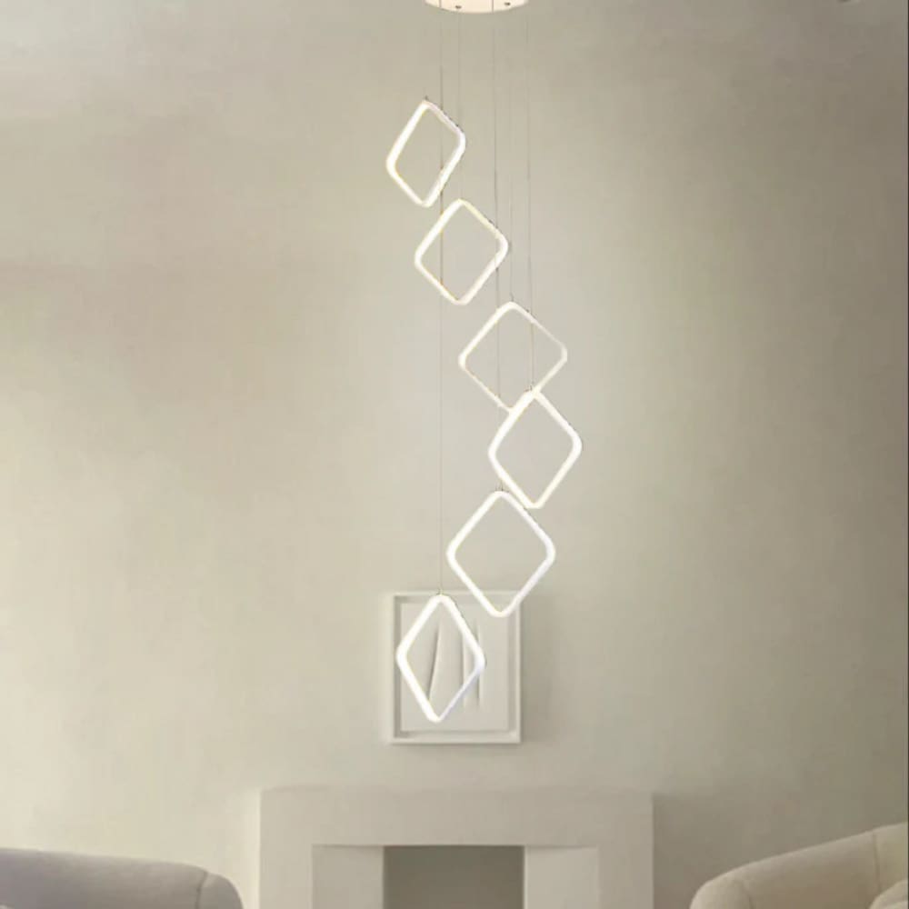 Pendente Modern Geometric LED Dimerizável 0656 70W Bivolt Branco