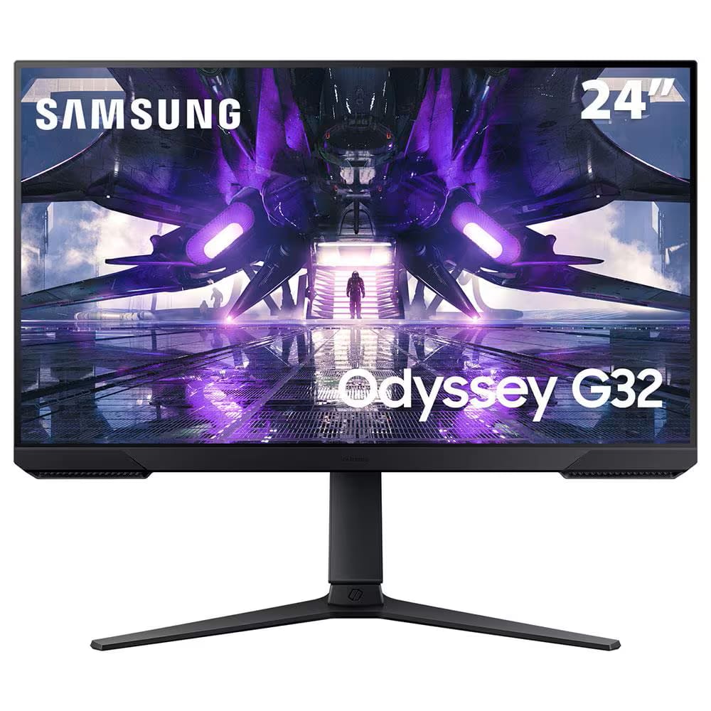 REEMBALADO: Monitor Gamer Samsung Odyssey G32A 24 S24AG320NL Preto