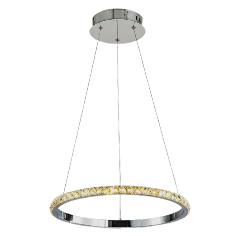 Pendente Coroa LED Dimerizável 7431PC 24W Bivolt Cromado