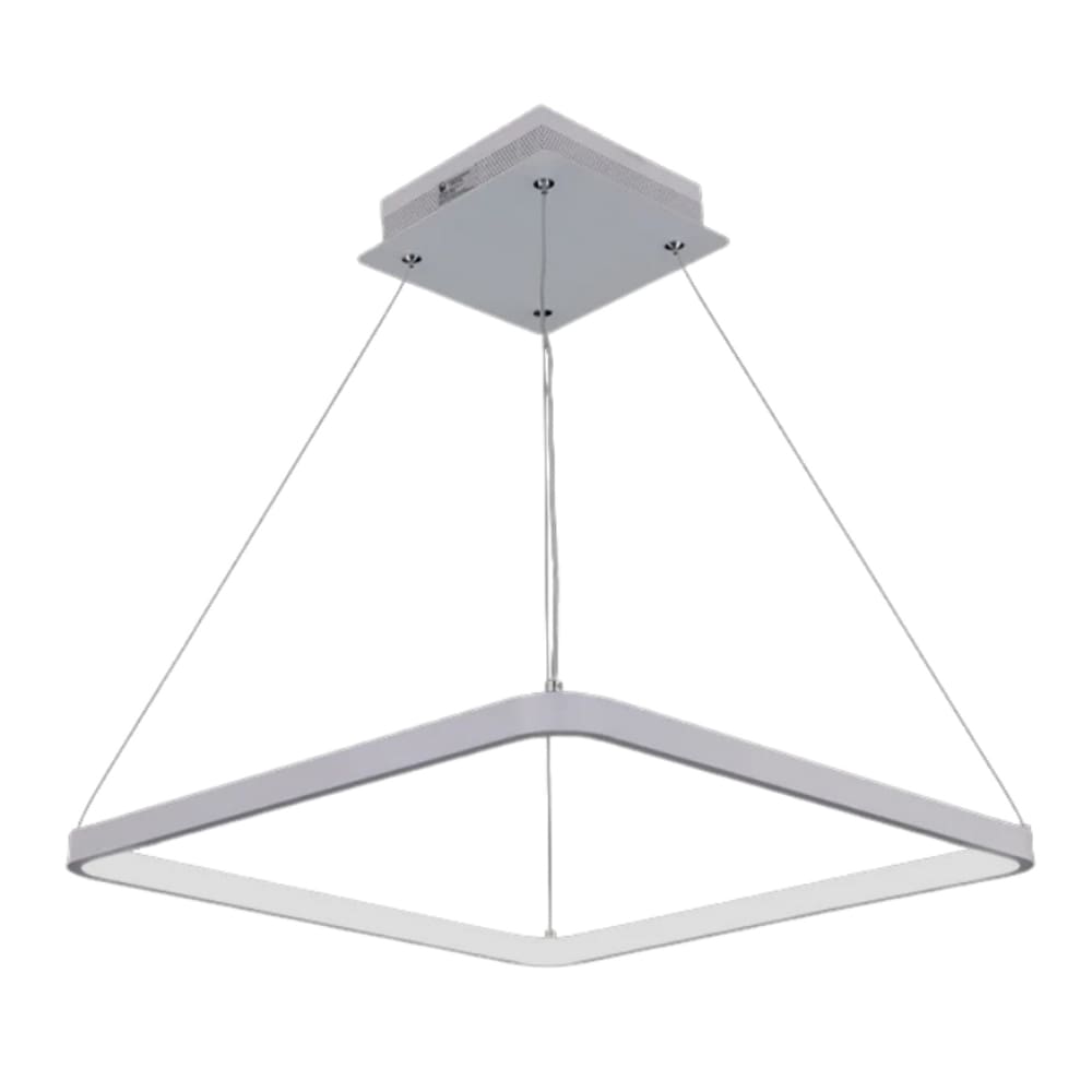 Pendente Quadrado Geometric LED Dimerizável 761S 36W Bivolt Branco