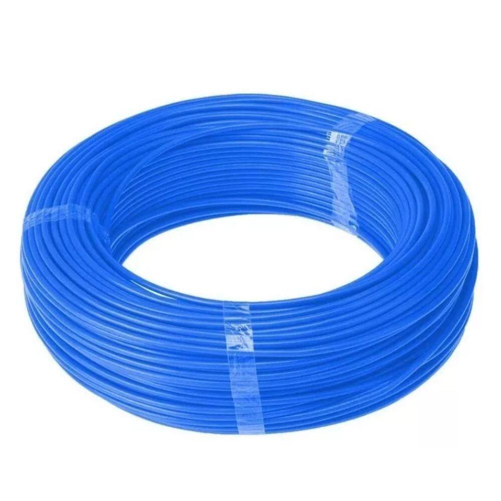Rolo Cabo Flexível 750v 4mm 100 Metros Azul Cobrecom