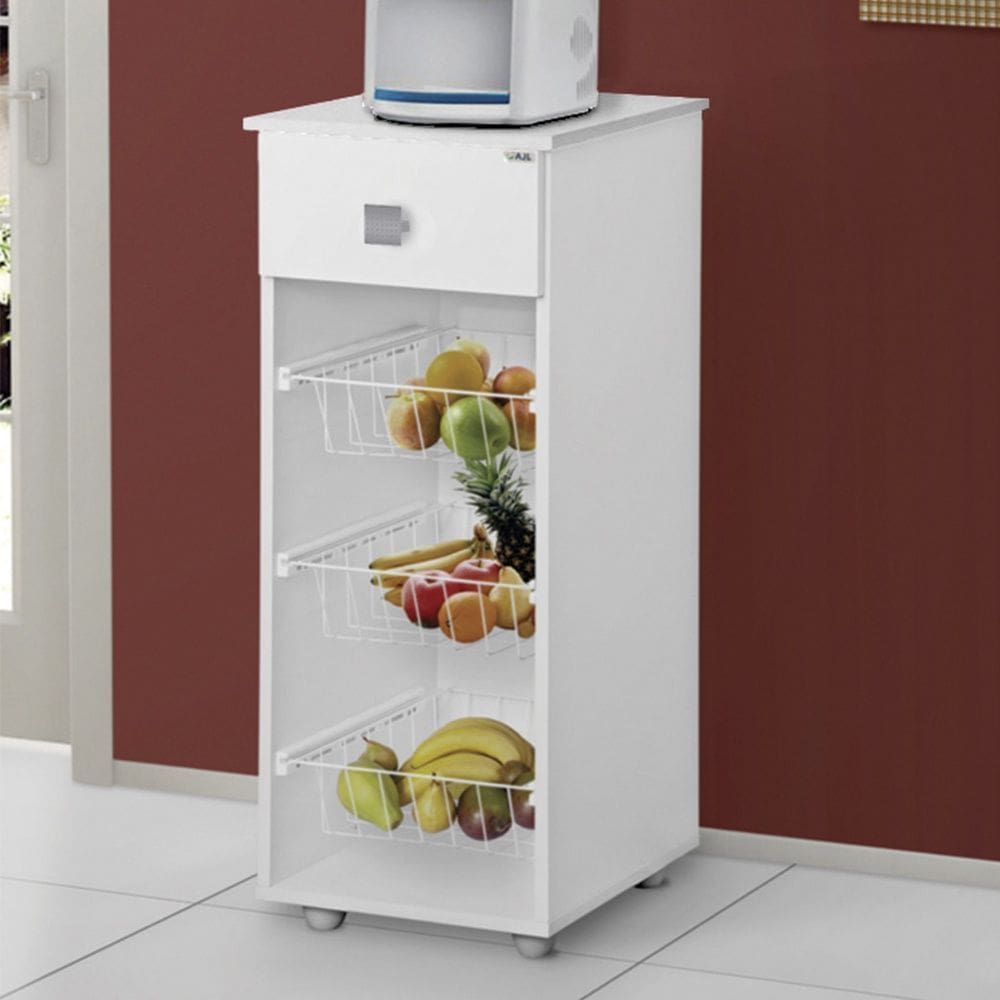 Balcão Fruteira Monalisa Branco AJL Móveis