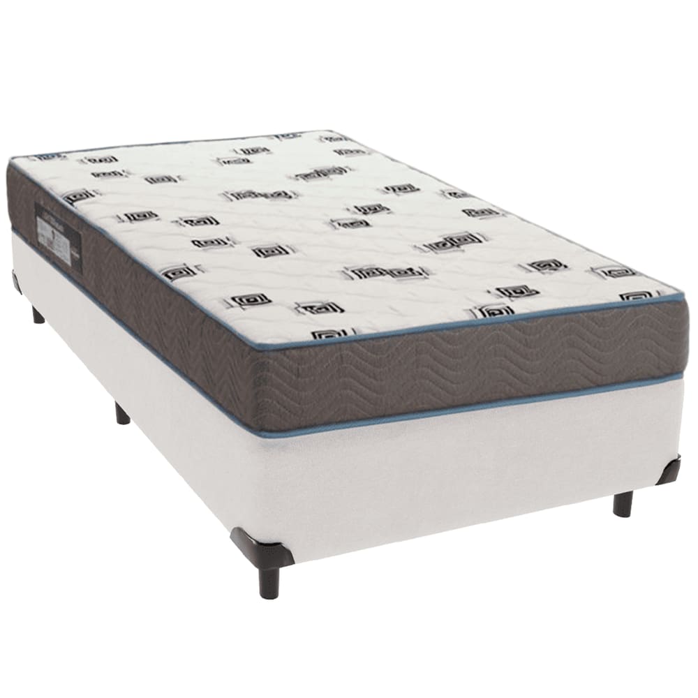 Cama Box e Colchão Light Espuma D33 Solteiro Ortobom
