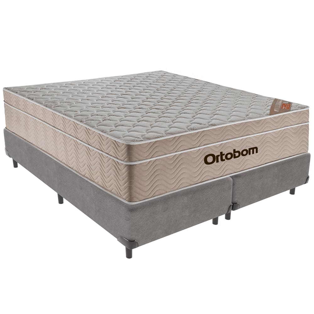 Cama Box e Colchão Airtech Molas Ensacadas Queen Ortobom