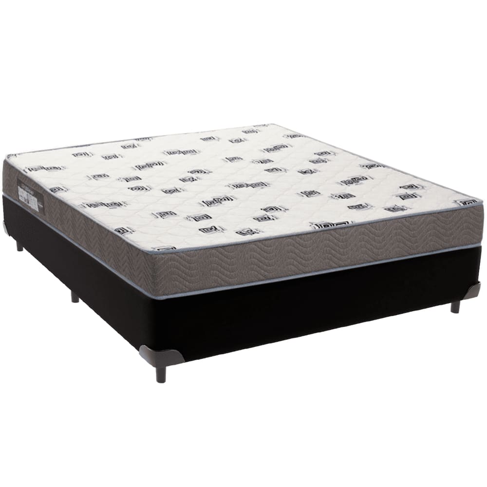 Cama Box e Colchão Light Espuma D33 Casal Ortobom