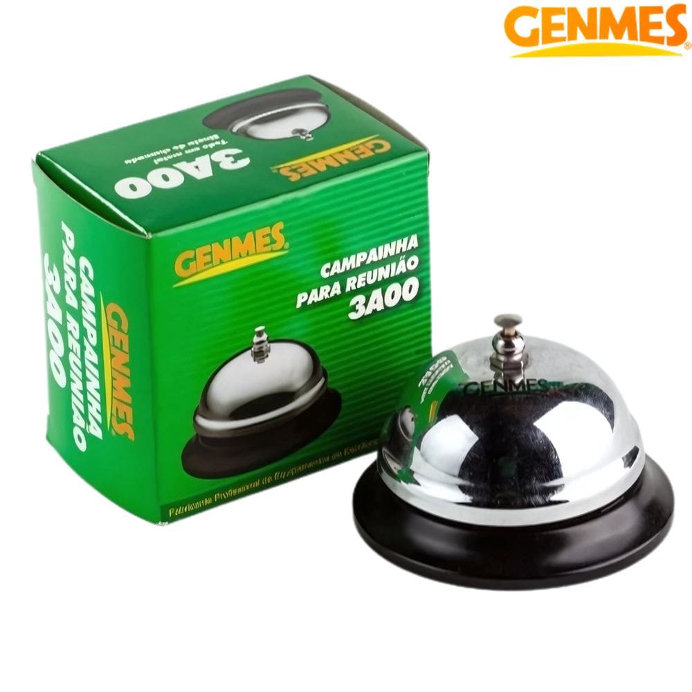 Campainha para Recepção/Reunião Genmes Sineta de Mesa Profissional Metal
