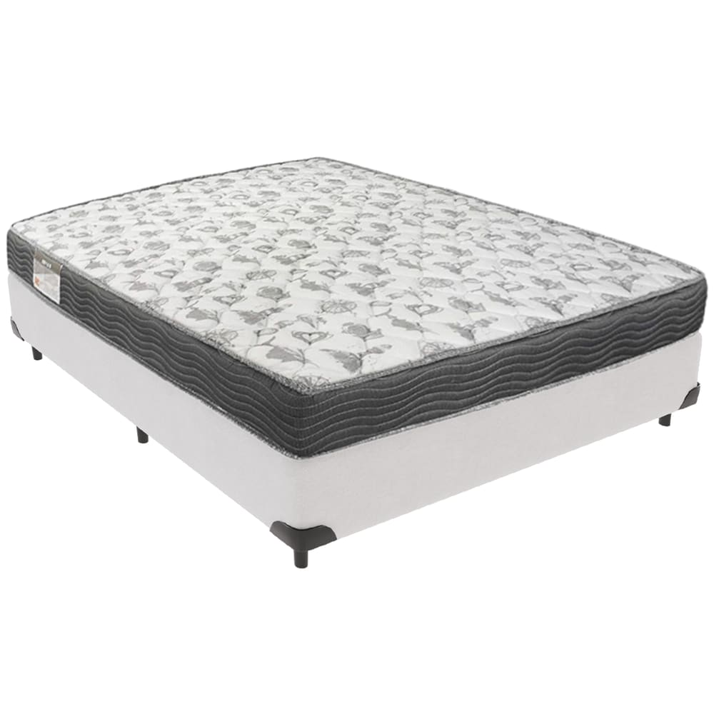Cama Box Branco e Colchão ISO100 Espuma D33 Viúvo Ortobom