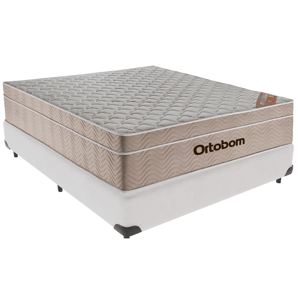 Cama Box Branco e Colchão Airtech Molas Ensacadas Viúvo Ortobom