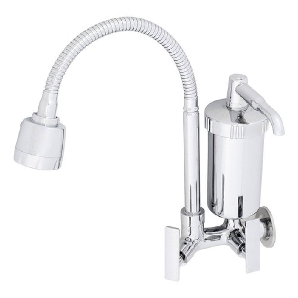 Torneira De Parede Cozinha Gourmet Flex Inox Com Filtro