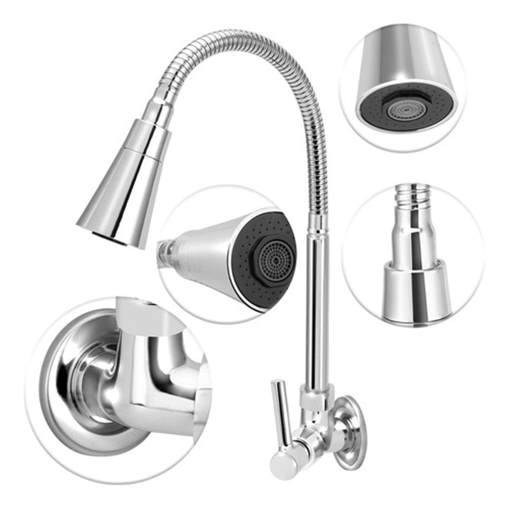 Torneira De Parede Cozinha Gourmet Flex Cromada - Cone
