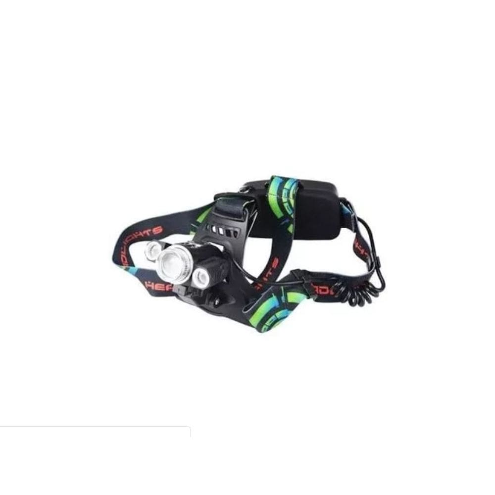 Lanterna Led Recarregável De Cabeça Profissional Com 3 Leds