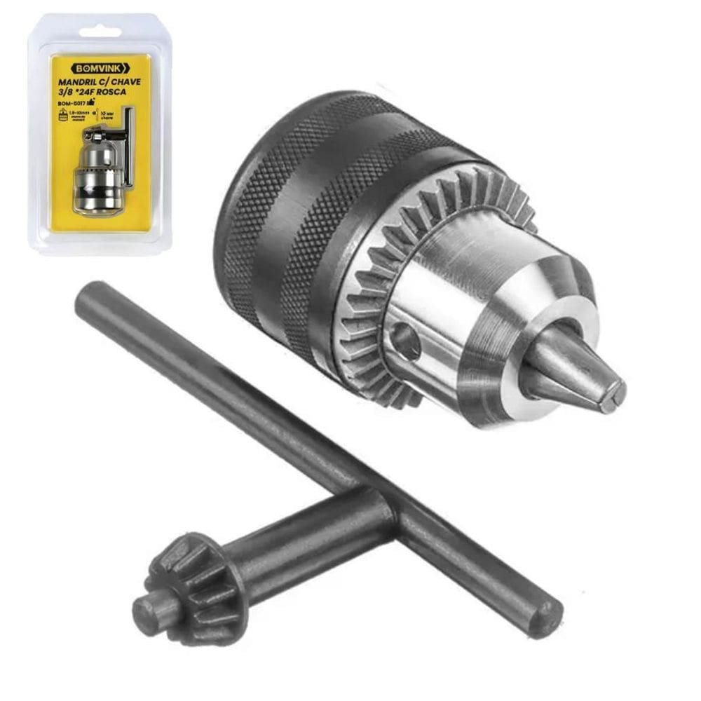 Mandril Com Chave 3/8 Perfuração Com Melhor Estabilidade