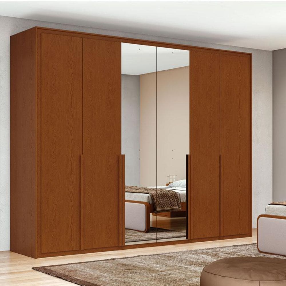 Guarda Roupa Casal Ambiente Imperatore 3 Portas Frassino com Espelho - Lopas