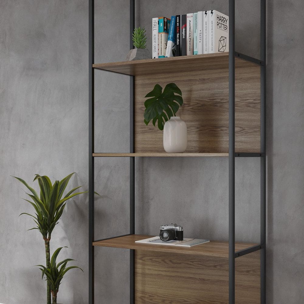 Estante Decorativa Voss 0.75 Prateleira Freijo/ Preto