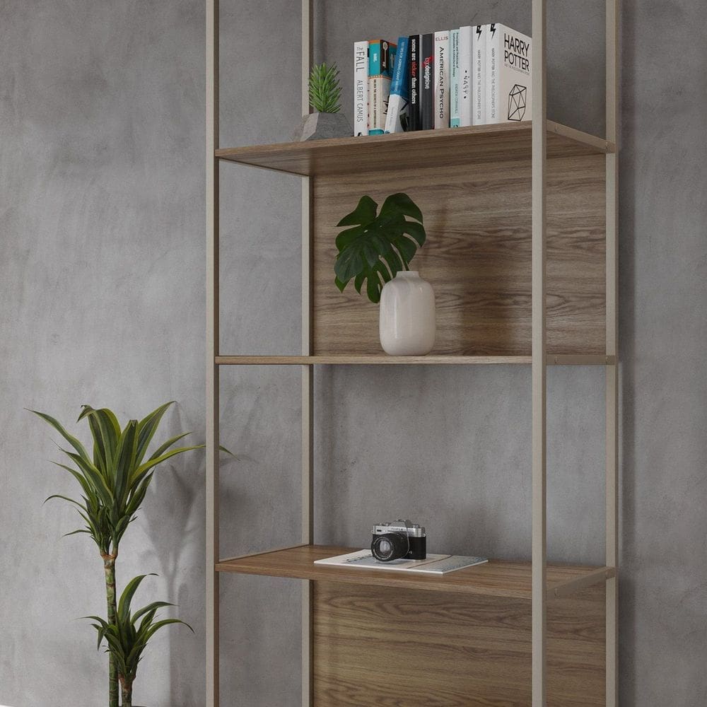 Estante Decorativa Voss 0.75 Prateleira Freijo/ Champanhe