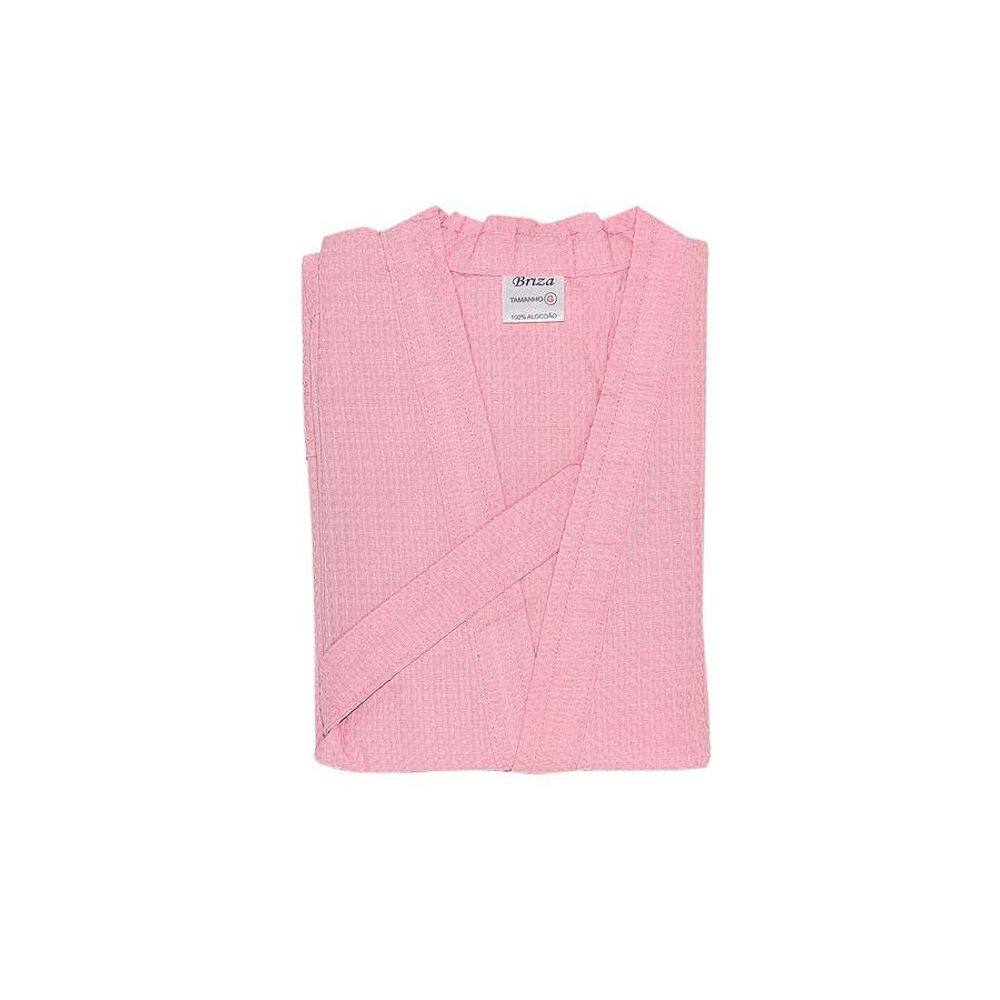 Roupão Piquê 100% Algodão Briza Rosa 5010 Tamanho Único