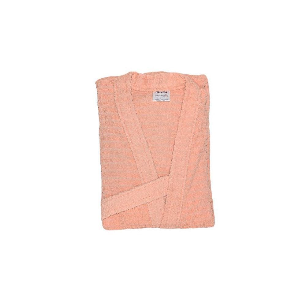 Roupão Atoalhado Infantil Briza Salmão 4012 Tamanho 8