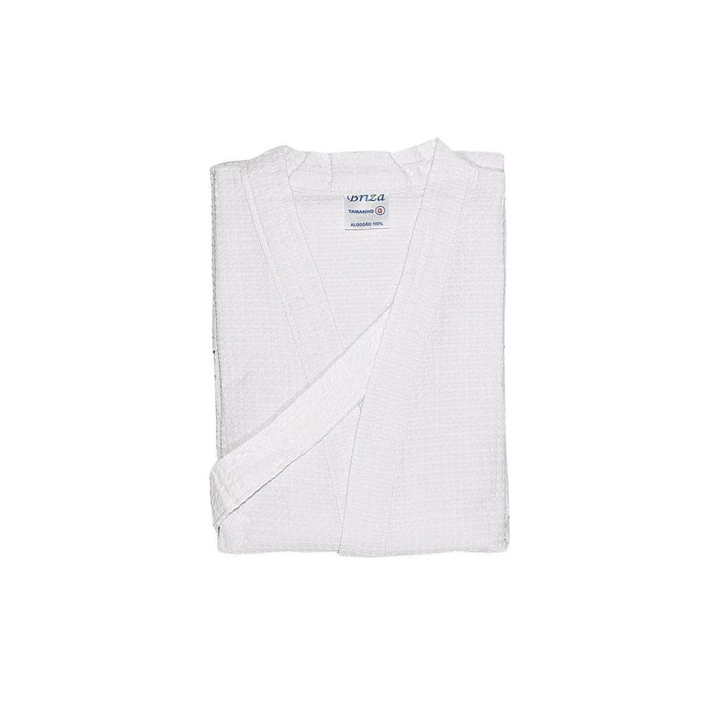 Roupão Piquê 100% Algodão Briza Branco 5008 Tamanho M
