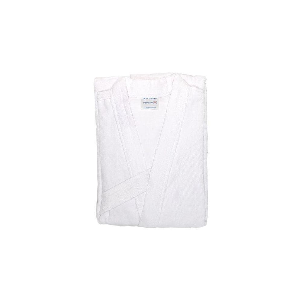 Roupão Veludo Plus Size Briza Branco 3008 Tamanho Gggg