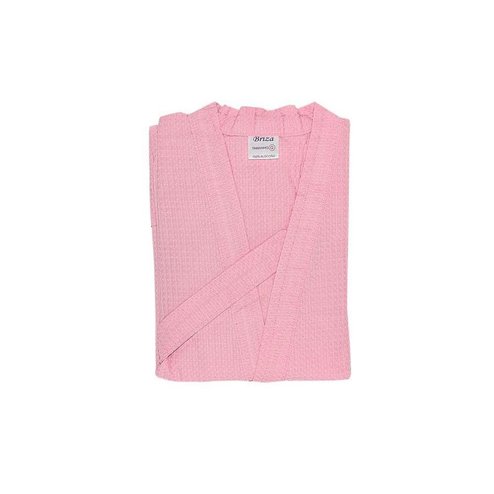 Roupão Piquê 100% Algodão Briza Rosa 5008 Tam G
