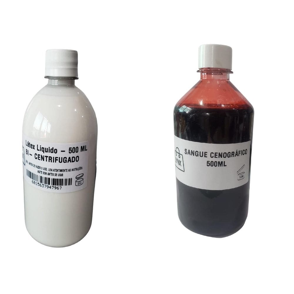 Kit Látex 500Ml +Sangue Falso Artificial 500Ml Para Festa