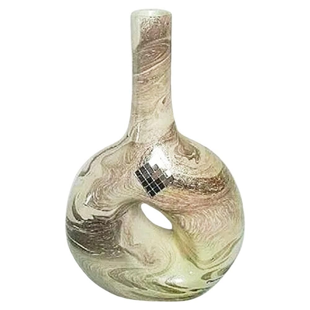 Vaso Estilo Cantil Vazado Cerâmica De Mesa Mesclado