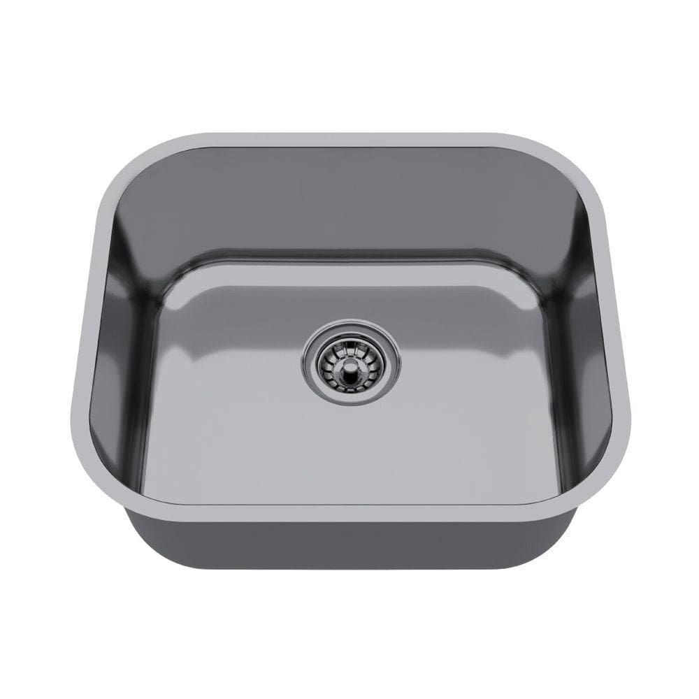 Cuba de Inox para Cozinha N3 40x34x18cm Alto Brilho com Válvula Ghel Plus Cinza